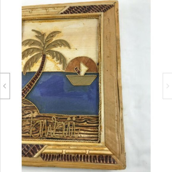 Hand Made Hawaii Palm Tree Photo Album Natural Leaf Materials AS IS - Picture 7 of 7